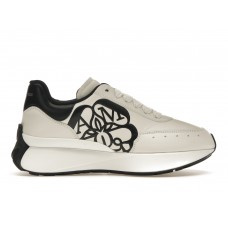 Женские кроссовки Alexander McQueen Sprint Runner Beige Black (W)