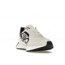 Кроссовки Alexander McQueen Sprint Runner White Black Crest