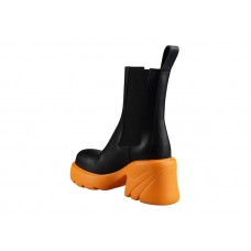 Женские Bottega Veneta Flash Boots Black Tangerine (W)