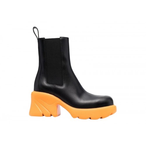 Bottega Veneta Flash Boots Black Tangerine (W) - женская сетка размеров
