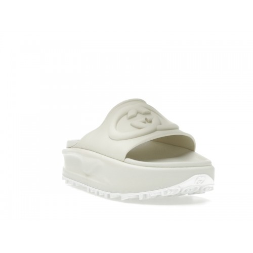 Gucci GG Oversize Slide Sandal Interlocking G Off White (W) - женская сетка размеров