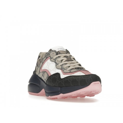 Gucci Rhyton Sneaker Beige Blue Monogram (W) - женская сетка размеров