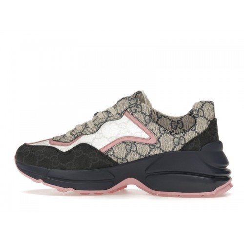 Gucci Rhyton Sneaker Beige Blue Monogram (W) - женская сетка размеров