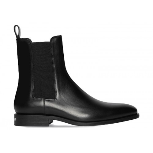 Кроссы Balenciaga Chelsea Boot Black Leather - мужская сетка размеров