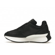 Женские кроссовки Alexander McQueen Sprint Runner Black White (W)