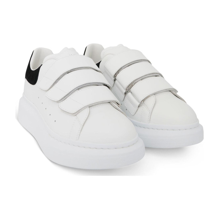 Alexander McQueen Wmns Oversized Triple Strap Sneaker White Black - женская сетка размеров Alexander McQueen Wmns Oversized Triple Strap Sneaker White Black - женская сетка размеров