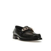 Gucci Logo Loafers Black Leather