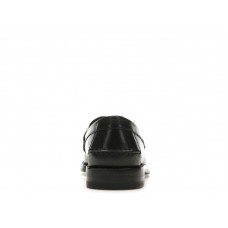 Gucci Logo Loafers Black Leather