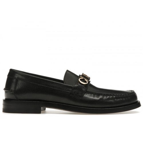 Gucci Logo Loafers Black Leather - мужская сетка размеров
