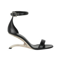 Женские Alexander McQueen Arc High Heel Sandals Black Silver (W)
