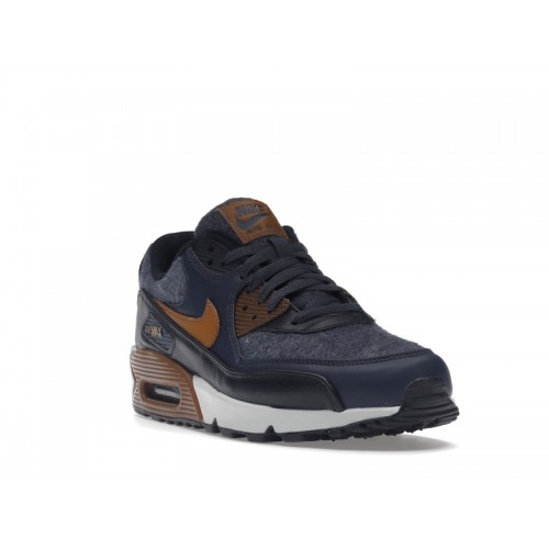 Nike Air Max 90 Premium Thunder Blue - мужская сетка размеров