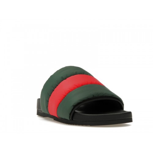 Gucci Padded Web Slide Green Red Web (W) - женская сетка размеров