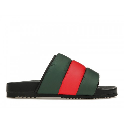 Gucci Padded Web Slide Green Red Web (W) - женская сетка размеров