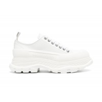 Женские кроссовки Alexander McQueen Tread Slick Low Lace Up White Leather (W)