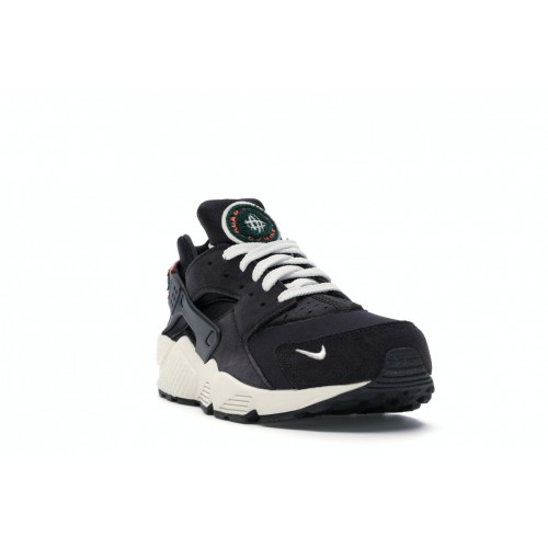 Кроссы Nike Air Huarache Run Oil Grey Rainforest - мужская сетка размеров