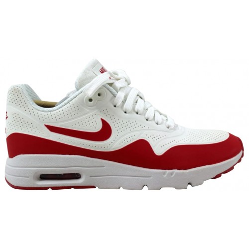 Кроссы Nike Air Max 1 Ultra Moire Summit White/University Red-White (W) - женская сетка размеров