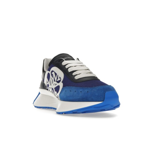 Кроссы Alexander McQueen Sprint Runner Sea Blue - мужская сетка размеров
