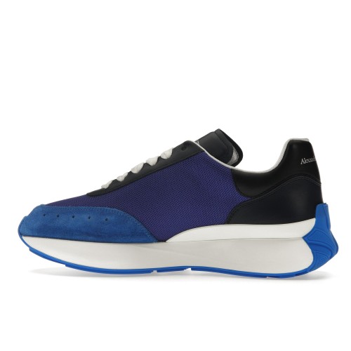 Кроссы Alexander McQueen Sprint Runner Sea Blue - мужская сетка размеров
