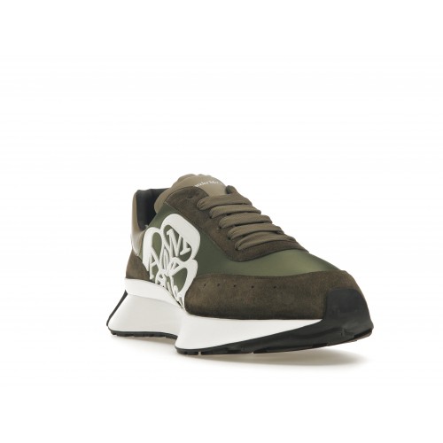 Кроссы Alexander McQueen Sprint Runner Khaki - мужская сетка размеров