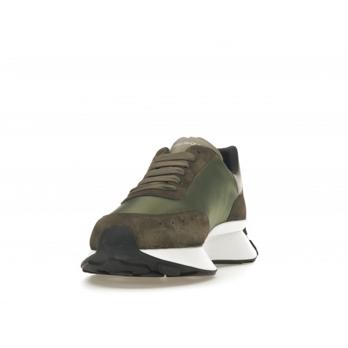 Кроссы Alexander McQueen Sprint Runner Khaki - мужская сетка размеров