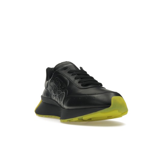 Кроссы Alexander McQueen Sprint Runner Black Yellow - мужская сетка размеров