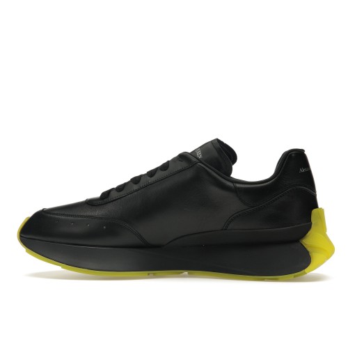 Кроссы Alexander McQueen Sprint Runner Black Yellow - мужская сетка размеров