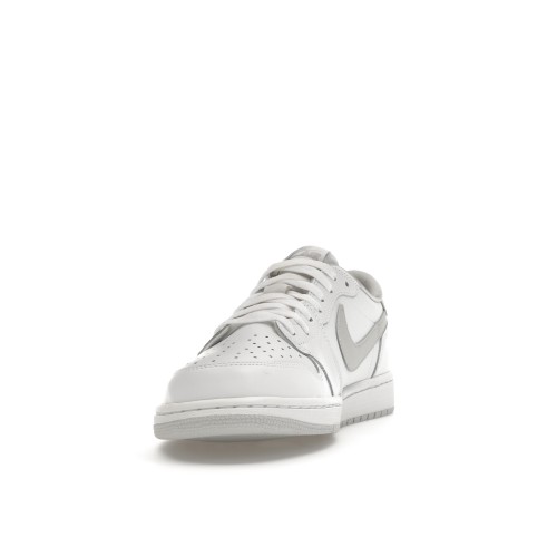 Кроссы Jordan 1 Retro Low White Neutral Grey (2015) - мужская сетка размеров