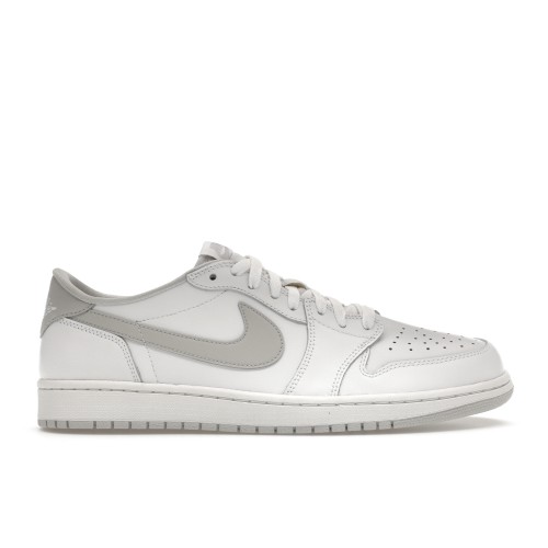 Кроссы Jordan 1 Retro Low White Neutral Grey (2015) - мужская сетка размеров