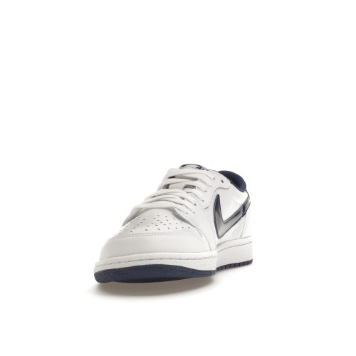 Кроссы Jordan 1 Retro Low Metallic Blue - мужская сетка размеров