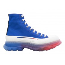 Кроссовки Alexander McQueen Tread Slick Boot Clear Sole Gradient Electric Blue Off-White Bright Red