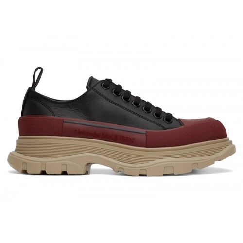 Alexander McQueen Tread Slick Low Lace Up Black Red Beige - мужская сетка размеров