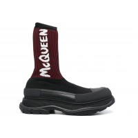 Кроссовки Alexander McQueen Tread Slick Sock Boot Black Red