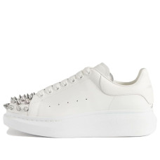Alexander McQueen Oversized Studded White Silver