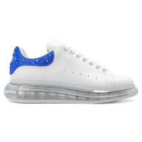 Alexander McQueen Oversized Clear Sole White Blue Crystal
