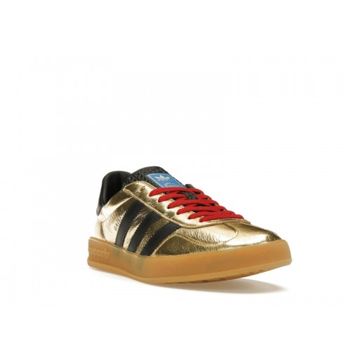 Кроссы adidas x Gucci Gazelle Metallic Gold - мужская сетка размеров