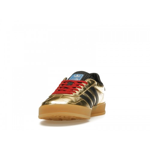 Кроссы adidas x Gucci Gazelle Metallic Gold - мужская сетка размеров