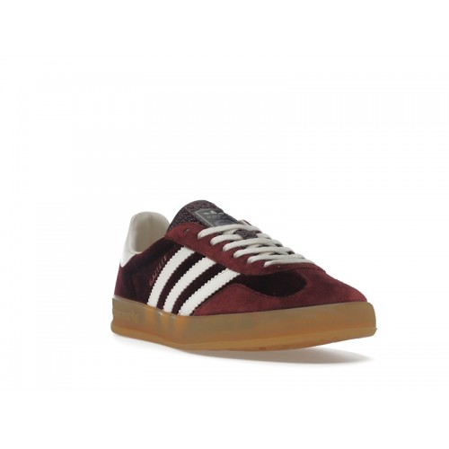 Кроссы adidas x Gucci Gazelle Burgundy Velvet - мужская сетка размеров