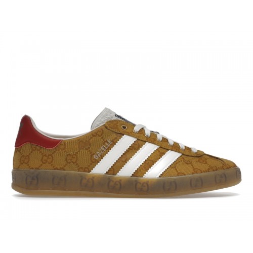 Кроссы adidas Gazelle Gucci Original GG Beige Brown - мужская сетка размеров