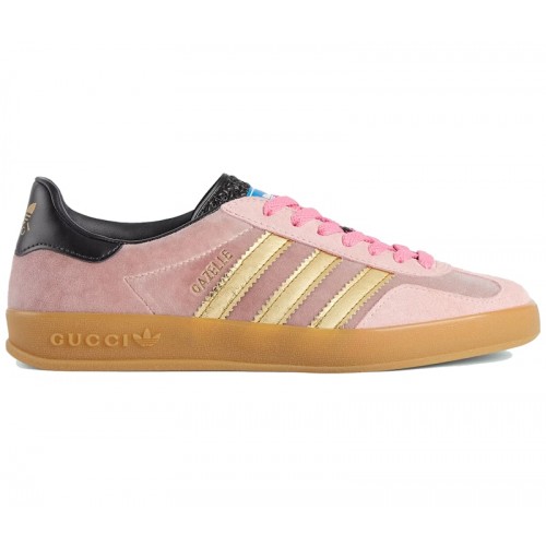 Кроссы adidas x Gucci Gazelle Pink Velvet (W) - женская сетка размеров