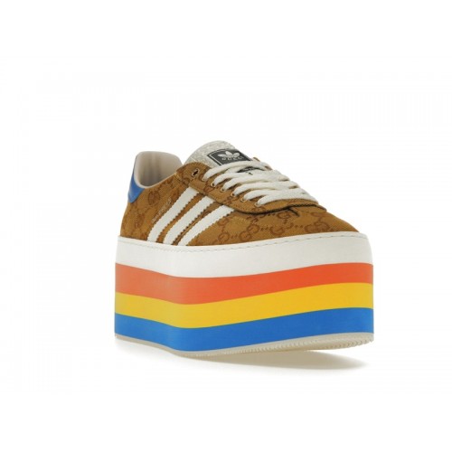 Кроссы adidas x Gucci Gazelle Original GG Multicolor Platform (W) - женская сетка размеров