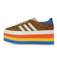 Женские кроссовки adidas x Gucci Gazelle Original GG Multicolor Platform (W)