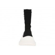 Женские Alexander McQueen Tread Slick Boot Ribbed Black White (W)