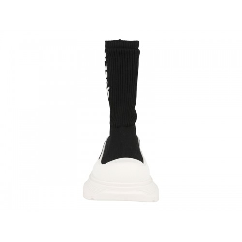 Alexander McQueen Tread Slick Boot Ribbed Black White (W) - женская сетка размеров