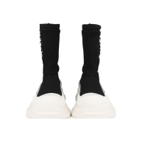 Женские Alexander McQueen Tread Slick Boot Ribbed Black White (W)