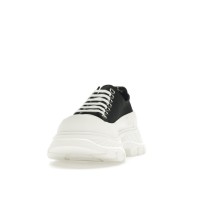 Женские кроссовки Alexander McQueen Tread Slick Low Lace Up Canvas Graffiti Black White White (W)