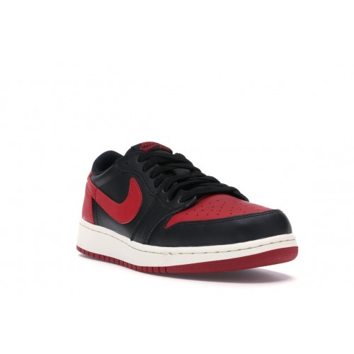 Кроссы Jordan 1 Retro Low Bred (2015) (GS) - подростковая сетка размеров