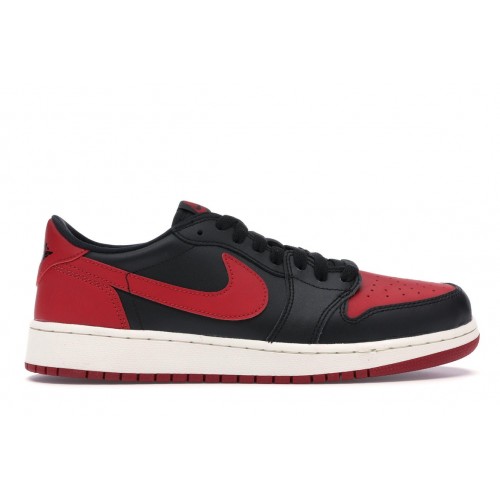 Кроссы Jordan 1 Retro Low Bred (2015) (GS) - подростковая сетка размеров