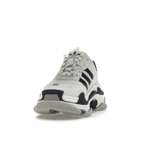 Кроссы Balenciaga x adidas Triple S White Black (W) - женская сетка размеров