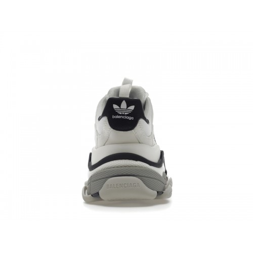Кроссы Balenciaga x adidas Triple S White Black (W) - женская сетка размеров