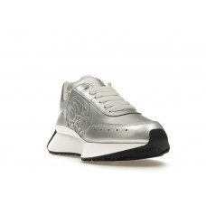 Женские кроссовки Alexander McQueen Sprint Runner Silver (W)